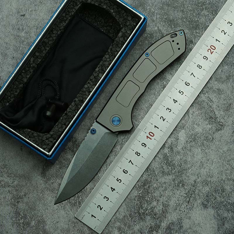 Woodworking Logo - Nuovo Coltello Pieghevole Blu Hard Box