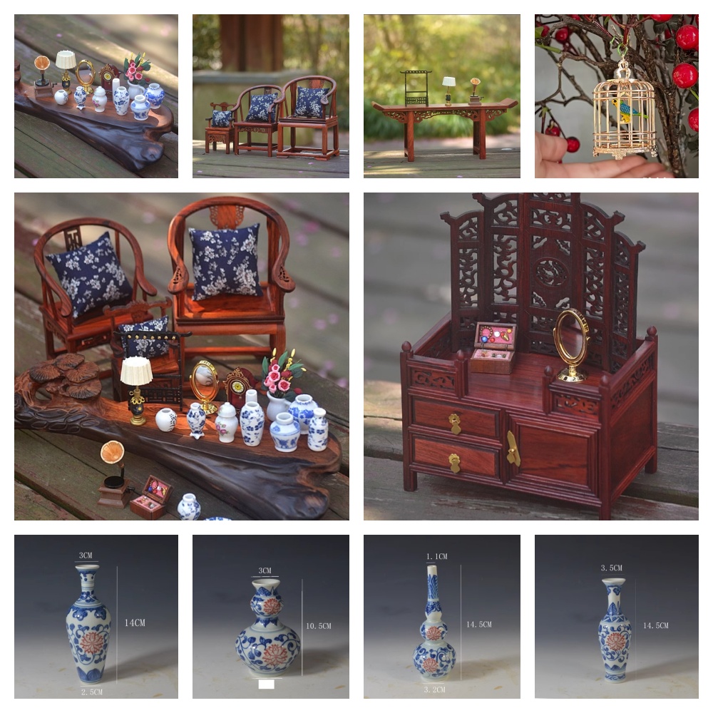 Woodworking Blueprint - Casa delle bambole in miniatura cinese