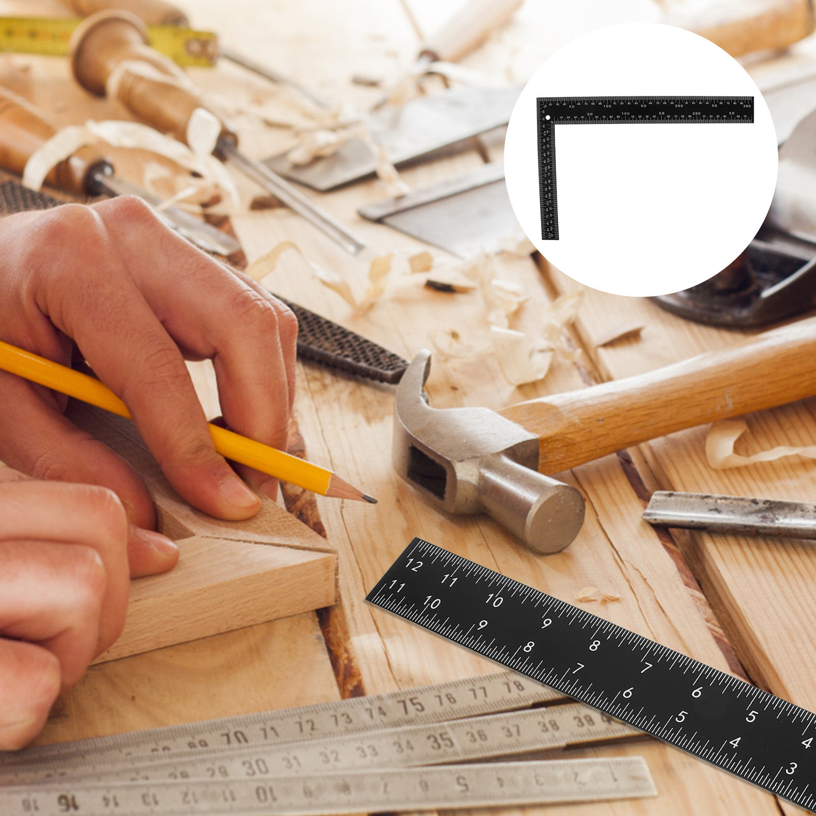 Woodworking Crafts - Righello di Precisione in Metallo a