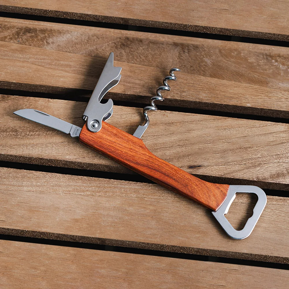 Apribottiglie per vino con man - Woodworking Logos recensione e prezzo
