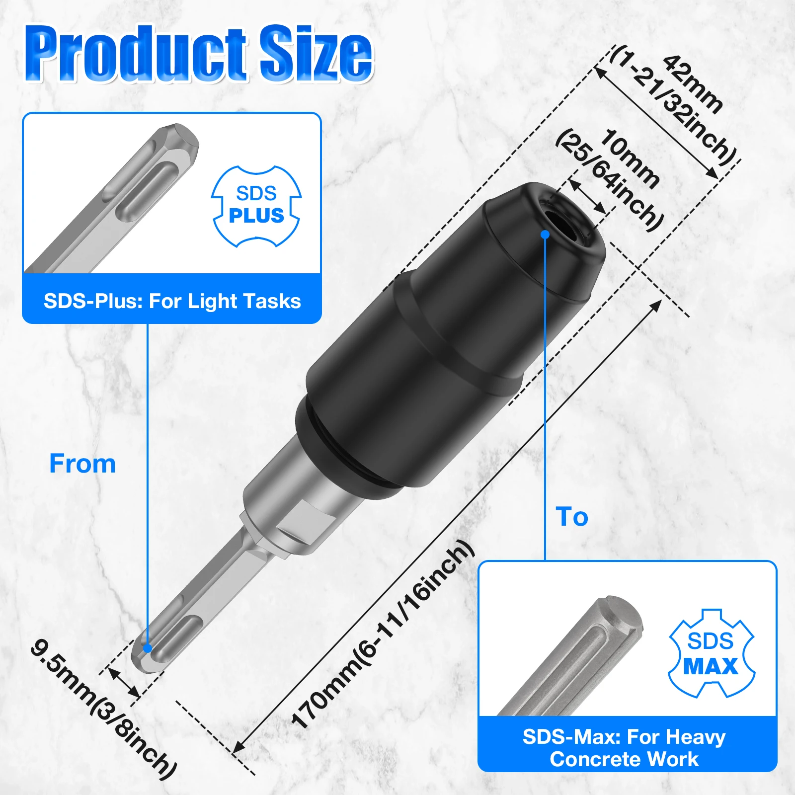 Adattatore SDS Plus a SDS Max  - Woodworking Hammer recensione e prezzo
