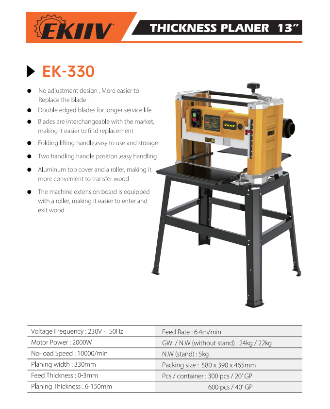 Pialla per Legno Portatile 110 - Woodworking Thicknesser recensione e prezzo