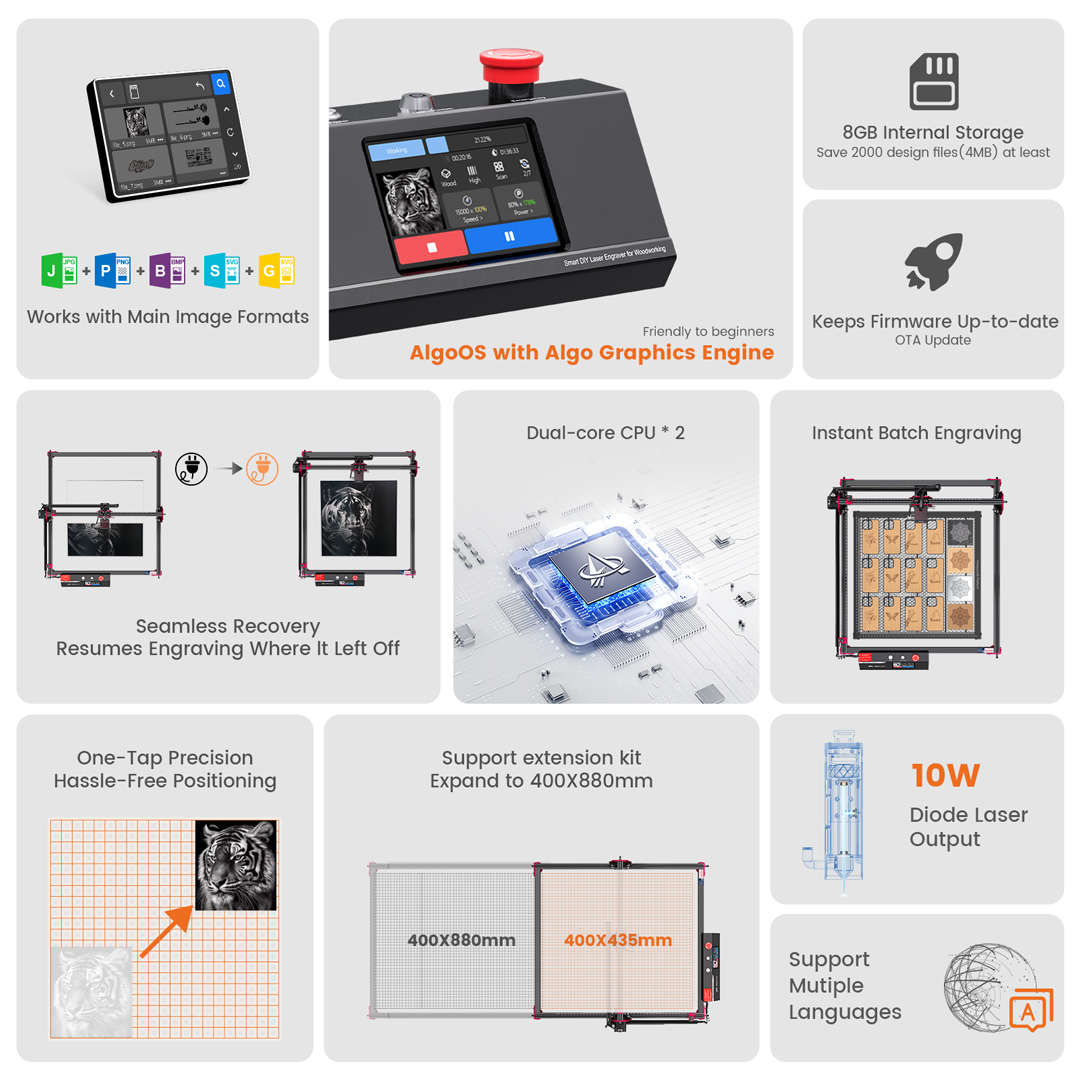 AlgoLaser KIT FAI DA TE MK2 In - Woodworking Logo recensione e prezzo